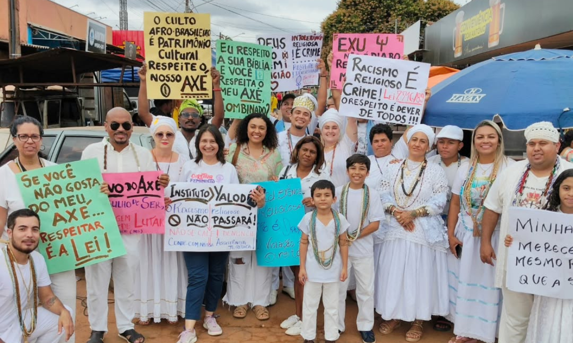 Protesto contra o racismo religioso em Campo Grande MS
