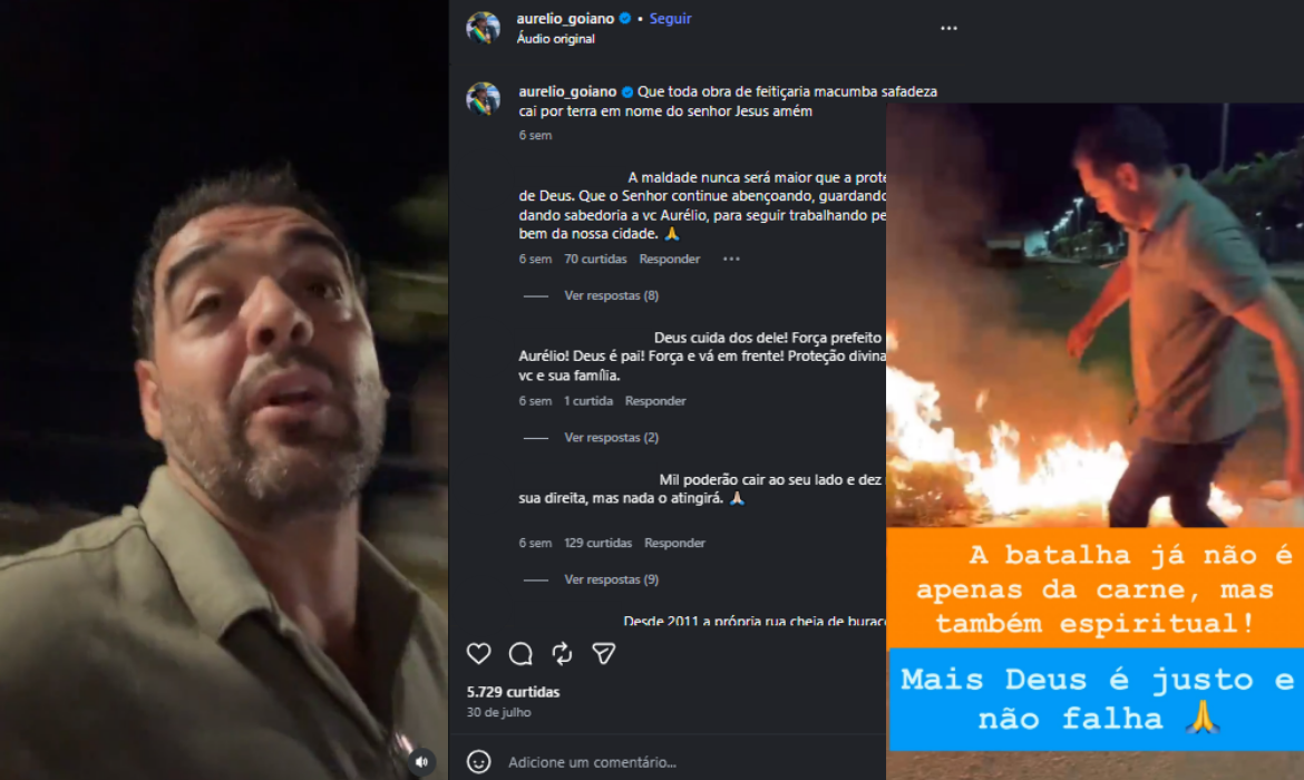 V&iacute;deo que o prefeito postou em no instagram chutando a oferenda &eacute; pe&ccedil;a-chave na investiga&ccedil;&atilde;o